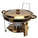 thumbnail image 1 of Para Platos De Frotamiento Redondos De 4,5 L Para Juego De Buffet, Juego De Calentador De Comida De Acero Inoxidable Para Buffet, Color Dorado Y Plateado Para Restaurantes De, 1 of 7