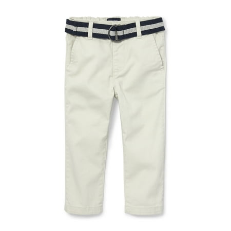 The Children's Place Belted Flat Front Skinny Chino Pant (Baby Boys & Toddler (Best Pants For Skinny Boy)