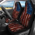 thumbnail image 3 of Xoenoiee Retro American Flag Print Car Seat Cover Full Set Comfortable Soft Vehicle Seat Cover Split Rear Bench Cover for Cars SUV Vans Truck, Durable Seat Covers Pack of 4, 3 of 7