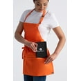 thumbnail image 2 of Chef Works Cooking Apron, 3-Pocket Orange Kitchen Apron for Women and Men, One Size, 2 of 7