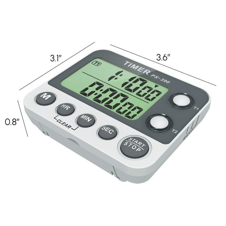 The green digital timer 60 minutes, 1 hour. electronic stopwatch