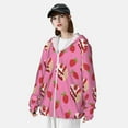 thumbnail image 3 of Fotbe Strawberry Cake Chaqueta con Protección Solar UPF 50+ para Hombre y Mujer, Camisa con Capucha y Bolsillos-Medium, 3 of 7