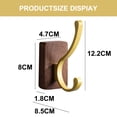 thumbnail image 2 of Wall Hooks Towel Hooks Bathrobe Hooks Heavy Coat Hooks Wooden Hooks Free Of Punching - golden, 2 of 5