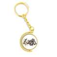 thumbnail image 1 of Deporte de invierno, esqui patron de flores Anillo de oro de metal llavero llavero, 1 of 3