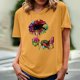 thumbnail image 2 of Blusa informal de manga corta con cuello redondo y estampado de verano a la moda para mujer Pompotops hfajkhk135533, 2 of 4