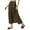 Brown, variant on Moomaya Women Solid Viscose Rayon Casual Skirt, High Waist Smocked Midi Skirt