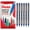 Blue, variant on Pentel Energel BL27 Liquid Gel Ink Rollerball Pen - 0.7mm Tip - Pack of 6 - Black Ink - in Pillow Packaging