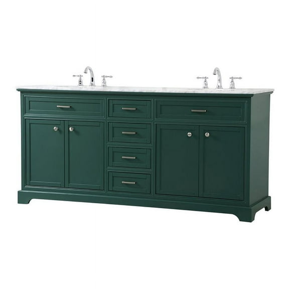 72 inch double bathroom vanity in green