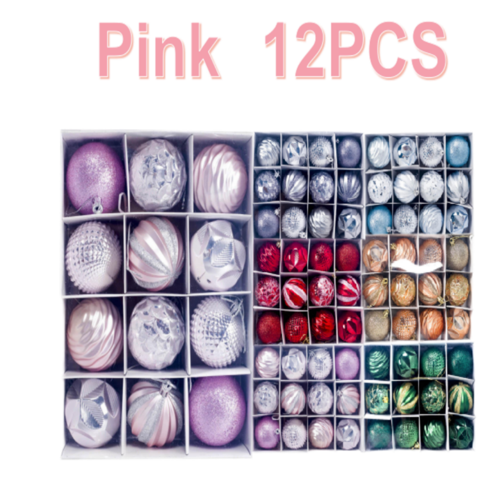 Christmas Tree Balls Ornaments Sets Shatterproof Plastic Christmas