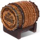 thumbnail image 1 of Set de posavasos con forma de barril de whisky Cabin Obsession, 6 posavasos, 1 of 6