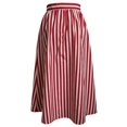 thumbnail image 5 of DHFJKG Womens Stripe Skirt Retro A Line Mid-Calf Comfortable High Waisted Flared Hem Skirts Carnival Trendy Skirt, 5 of 6