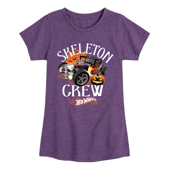 Hot Wheels - Halloween - Skeleton Crew - Toddler & Youth Girls Short Sleeve Graphic T-Shirt