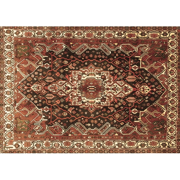 Ahgly Company Indoor Rectangle Persian Brown Traditional Area Rugs, 2' x 4'