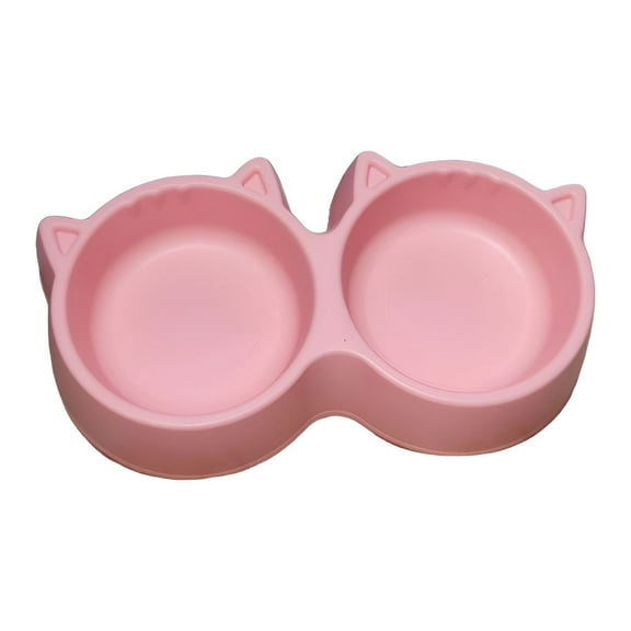 BESTSKY Cat Food Bowl,Neck Protection Design Cat Bowls,High-Quality Plastic Material Cat Water Bowl,Pink