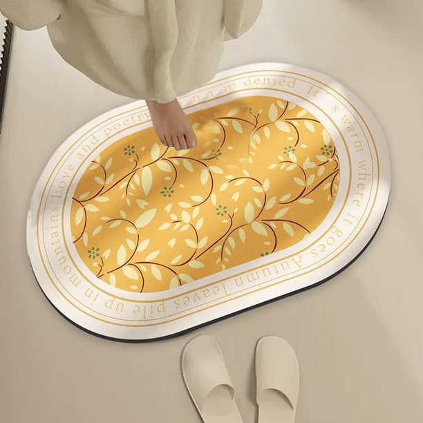 Alfombrilla de diatomita para baño, absorbente, antideslizante, para puerta de baño