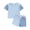 Blue, variant on Musuos Baby Boys Simple Summer Outfits 0-3 Years Contrast Color Short Sleeves T-Shirt and Elastic Shorts Set Toddler Casual Clothes
