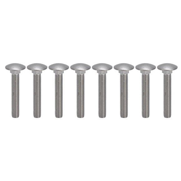 Furniture Bolts, 30Pcs M8x1.25 Screw Bolt  Bolts Cup Square Bolt A2 Stainless Steel Cup Square Coarse Thread Carriage Bolts DIN603