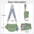 thumbnail image 7 of Bum Bags for Women Checkered Crossbody Bag with Removable Wallets Large Nylon Belt Purse Fanny Packs with Extra Strap, 7 of 7