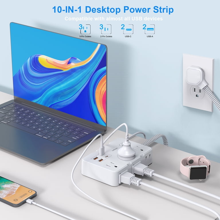 JcBlaon 10-Outlet Surge Protector with USB Charging Ports photo 8
