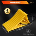 thumbnail image 2 of Wheel Chocks for RV Trailer, 4 Pack Non Slip Wheel Chocks for Travel Trailers with Rope for Easy Removal, Lightweight Plastic Wheel Stoppers Block for Camper Cars Trucks, 2 of 3
