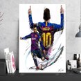 thumbnail image 3 of Cuadro Decorativo Messi Gol Canvas Listo Para Colgar 40x60cm Jungle Art Impresion Tela Arte, 3 of 6