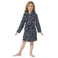 thumbnail image 6 of FORMRS Niños Bathrobe Unisex Hooded Robe Soft Plush Pajamas Sleepwear, Size 2-3T, Red Fireworks Pattern, 6 of 7