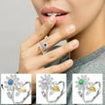 thumbnail image 1 of Sentmoon Ring for Women Stackable Rings Women Ring Anxiety Sunflower Rotating Open Band Spinner Fidget Jewelry for Stress Relief, 1 of 3