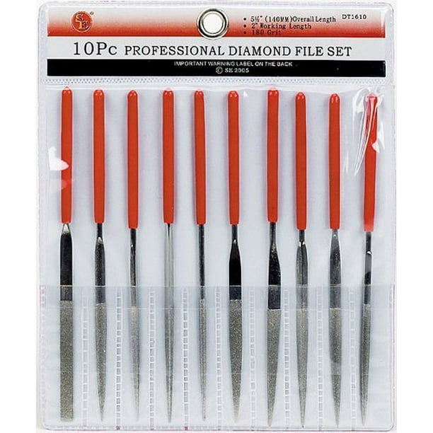 140mm Diamond Needle File Set 10 Pcs Jewelry Filing Glass Metals Mold