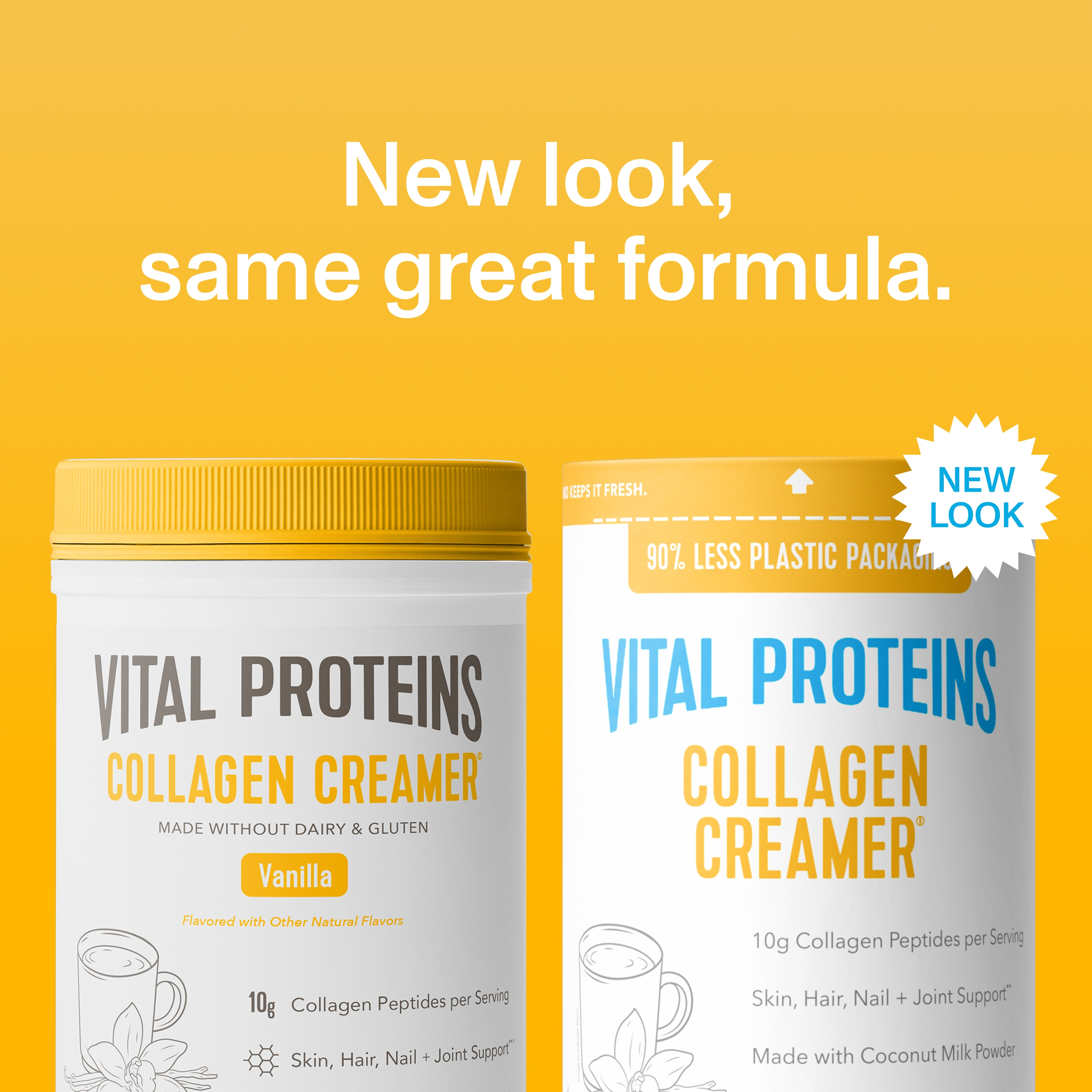 Vital Proteins Collagen Creamer made with Coconut Milk - 10g Collagen for Skin, Nail & Joint Support, Vanilla, 10.6 oz