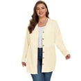 Cueply Women's Plus Size Cardigan Long Sleeve Lightweight Sheer Open