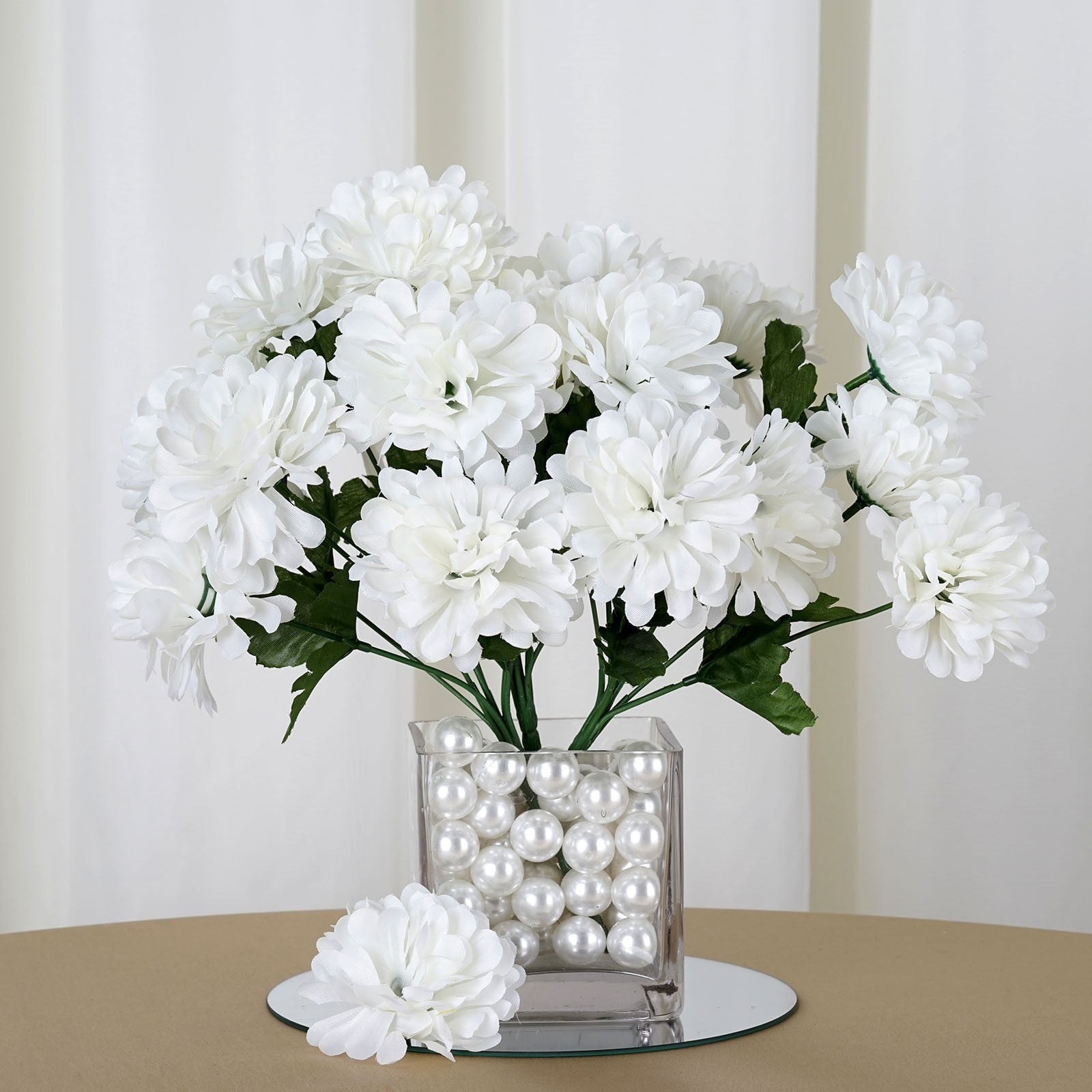 84 Artificial Chrysanthemum Mums Balls for DIY Wedding Bouquets Centerpiece 