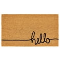 thumbnail image 6 of mDesign Welcome Doormat with Natural Fibers Script Hello - Black/Natural, 6 of 6