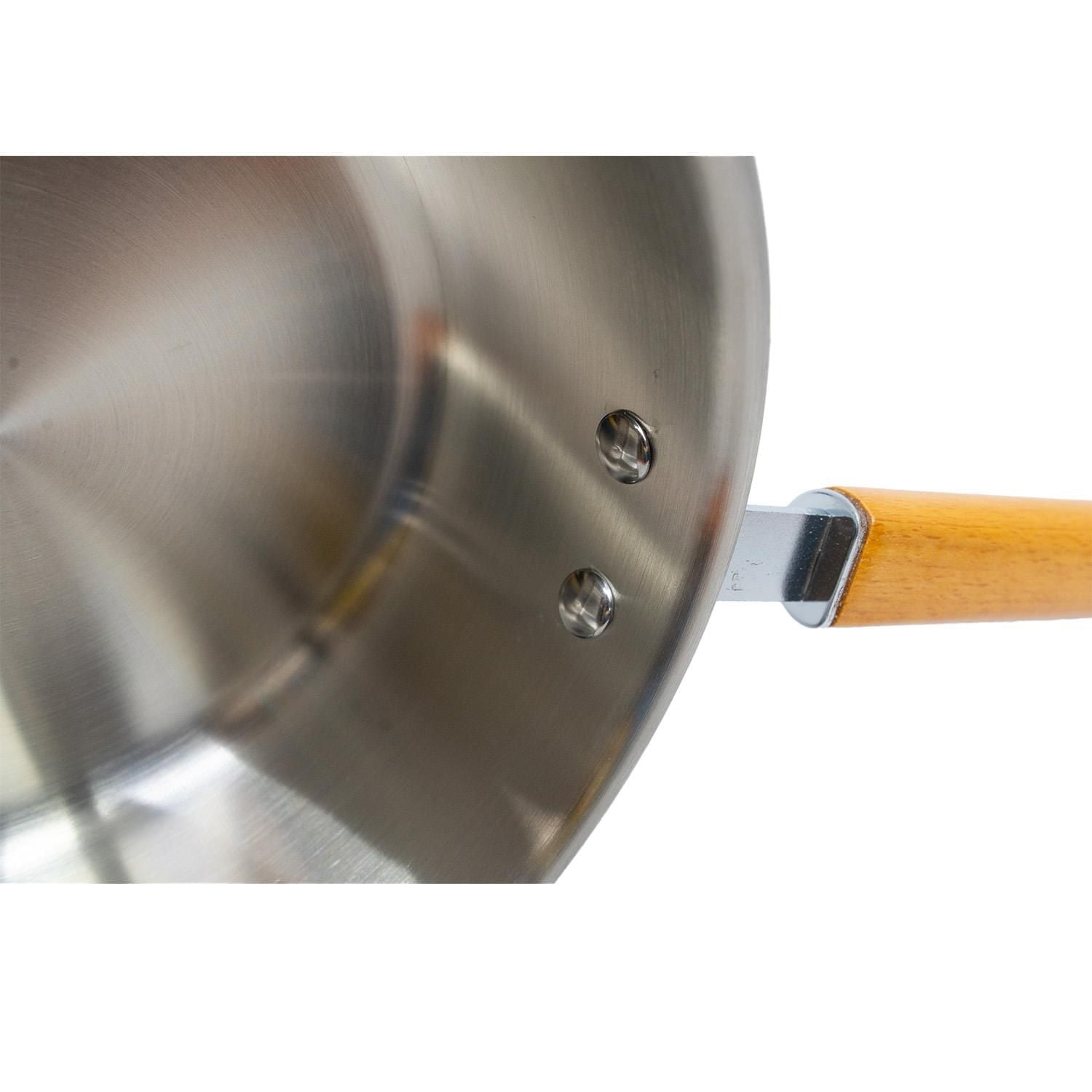 Verka 3-Ply Sauce Pan With Long Wood Handle Without Lid 16 CM