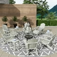 thumbnail image 5 of WestinTrends Malibu 12 Piece Adirondack Chairs Set, All Weather Poly Lumber Outdoor Patio Furniture Set Adirondack Chairs with Ottoman and Side Table, Sand, 5 of 7