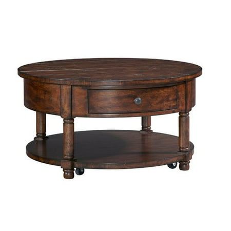 table lift cocktail rustic round attic oak broyhill heirlooms
