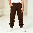 thumbnail image 5 of Edvintorg Boys Sweatpants Solid Color Casual Jogger Elastic Waisted Cuffed Athletic Pant with with Pocket Kids Clothes Size 5-14, 5 of 8