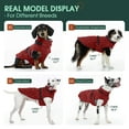 thumbnail image 4 of Kuoser Dog Winter Coat Warm Reflective Pet Jacket Waterproof Cold Weather Clothes for Dogs, Red, L, 4 of 9