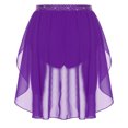 thumbnail image 2 of SiiRoh Women's Rhinestone Lyrical Ballet Dance Skirts Chiffon Hem Built-in Briefs Contemporary Dancewear Purple S, 2 of 5