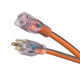 thumbnail image 4 of RIDGID 50 ft. 12/3 Heavy Duty Indoor/Outdoor Extension Cord with Lighted End, Orange/Grey, 4 of 7