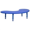 thumbnail image 2 of 5 Piece Half Moon Kids Activity Table and Chair Set in Blue, 2 of 5