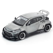 Toyota Pandem GR Yaris RHD (Right Hand Drive) Raw Metal 1/64 Die Cast Model Car by Pop Race