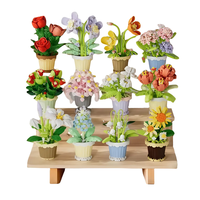Juguetes Bloques Flores 12pz Malubero Multicolor