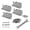 4 pack, variant on Solar Panel Mounting Brackets, Solar Panel Mounting Brackets Aluminum 2 Hole End Clamps for Motorhomes Roof