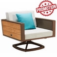 thumbnail image 5 of Higold - York 1 Piece St Lucia Swivel Rocker Club Chair, Contemporary Outdoor Furniture, Assemble with Grade A Teak Coffee Textilene, 5 of 5