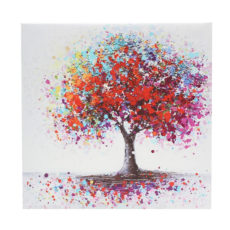 Flower Tree Abstract Canvas Print Oil Painting Art Picture Wall Hanging Decor