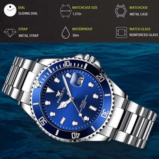 Alps Quartz Analog Watch, Luminous Dial, Stainless Steel  display picture 3
