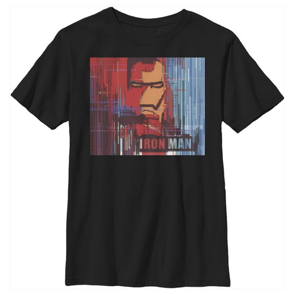 Boy's Marvel Iron Man Mural  Graphic Tee Black X Small