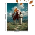 thumbnail image 3 of Jesus Walking With Horse Religious Canvas Serene Landscape Home Bedroom Spiritual Wall Decor Art, 3 of 8