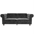 DHP Furini Tufted Sleeper Sofa in Gray
