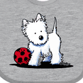 thumbnail image 4 of Inktastic Westie with Ball Boys or Girls Baby Bib, 4 of 4